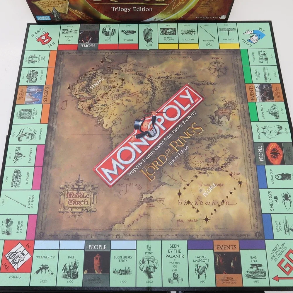 2003 Lord of the Rings Monopoly Trilogy Edition Complete  Parker Brothers